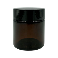 POTE VIDRIO 100 ML VIDRIO AMB CON TAPA NEGRA