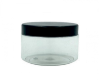 POTE PET 150ml TRANSPARENTE TAPA NEGRA