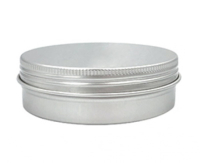 POTE DE ALUMINIO 100ml MATE SILVER CON TAPA ROSCA