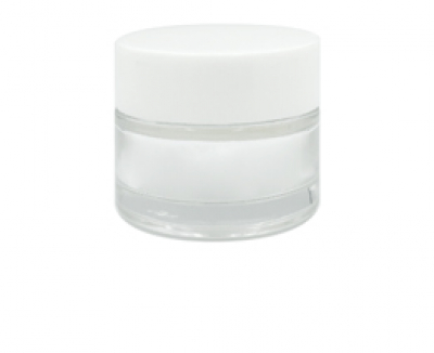 POTE DE VIDRIO 15ml con tapa blanca y sello