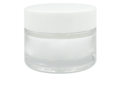 POTE DE VIDRIO 30ml con tapa blanca y sello