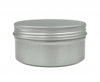 POTE DE ALUMINIO 200ml MATE SILVER CON TAPA ROSCA