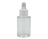 GOTARIO VIDRIO TRANSPARENTE PIPETA BLANCA HOMBROS RECTOS 30ml