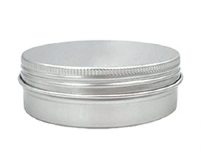 POTE DE ALUMINIO 60ml MATE SILVER CON TAPA ROSCA